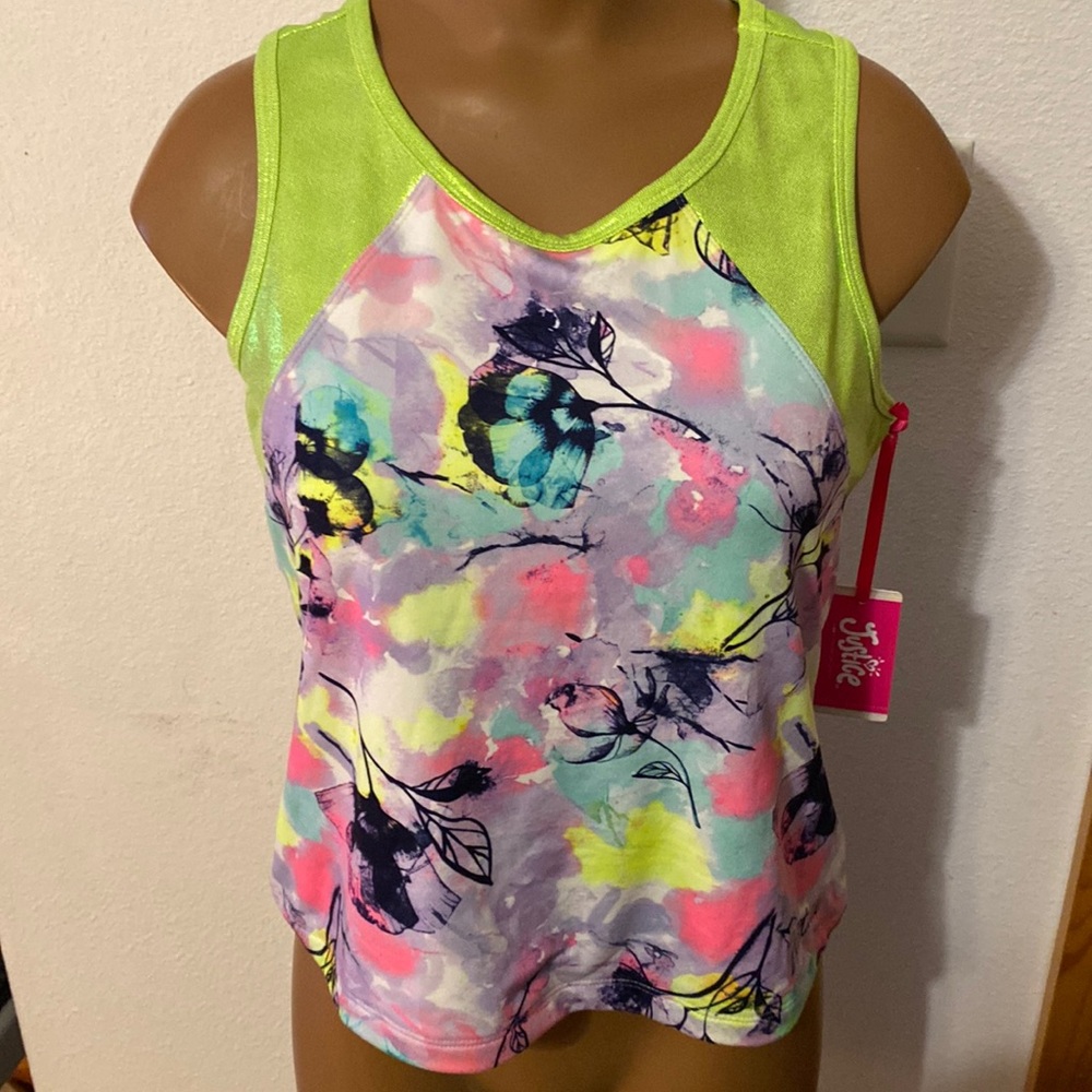Justice Girls Collection X Blocked Longline Tank Size XLP (16P/18P)